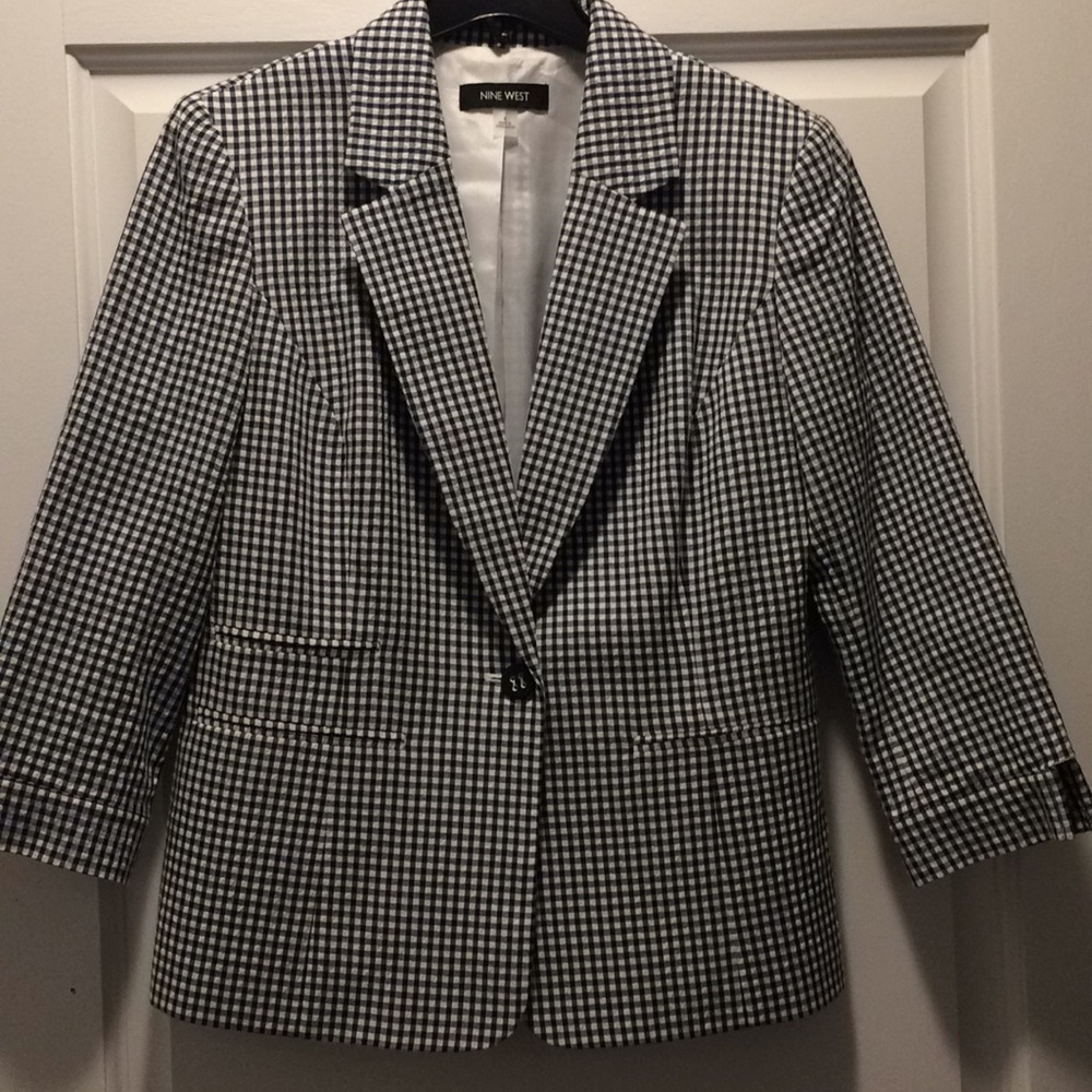 Navy & White Ladies Blazer